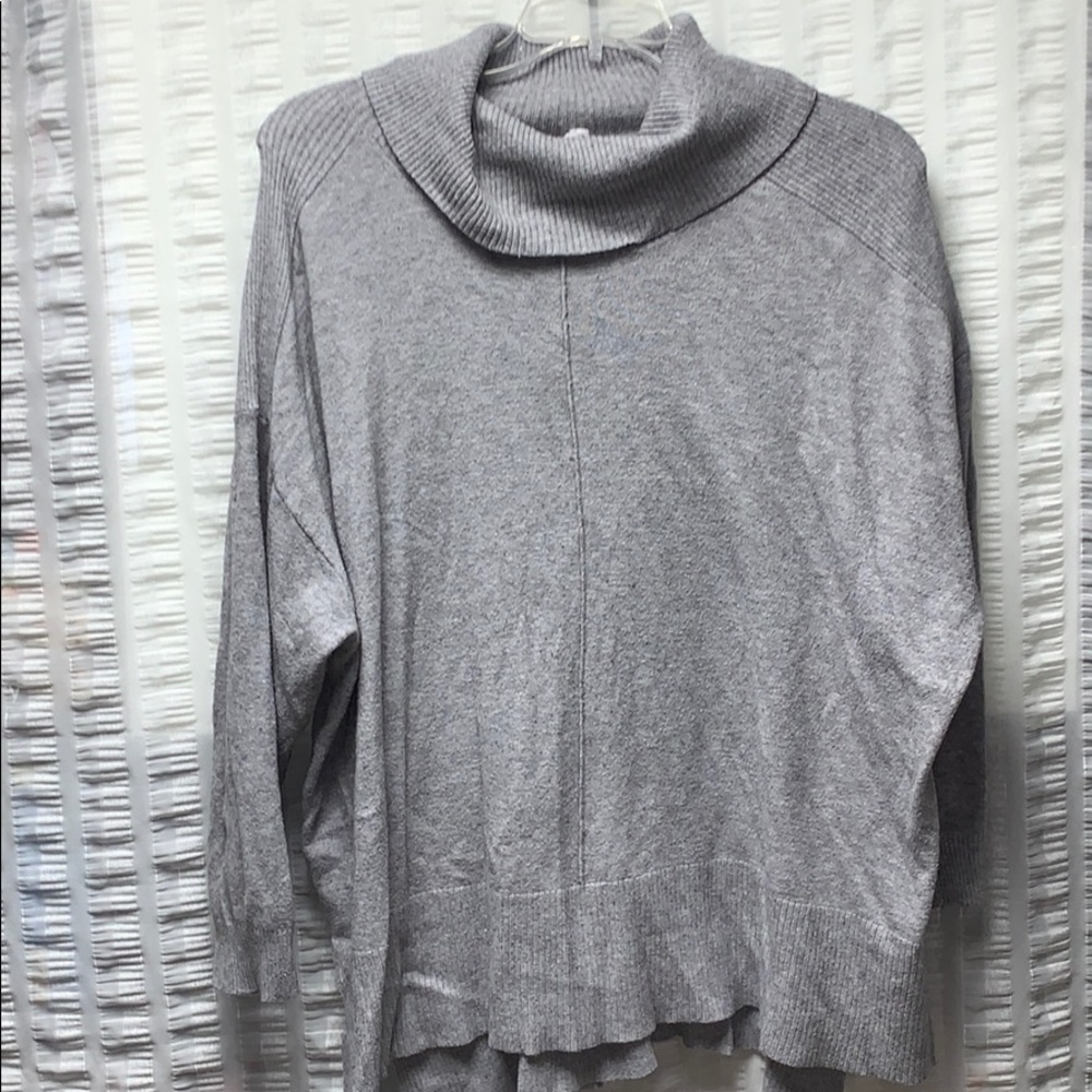Gray cowl neck sweater